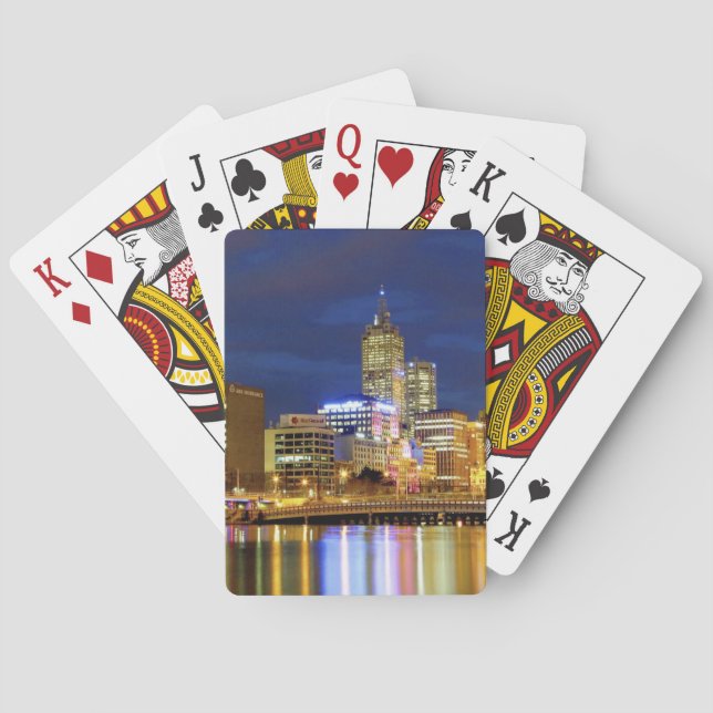 Melbourne, Australia. A nighttime view of the 2 Playing Cards (Back)