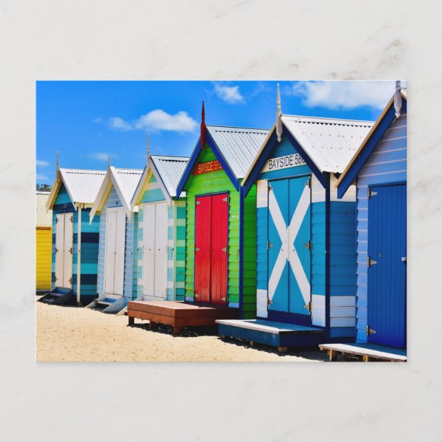 Melbourne, Australia, Brighton Beach, Postcard (Front)