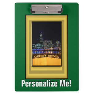 Melbourne Australia CBD Night Lights Clipboard