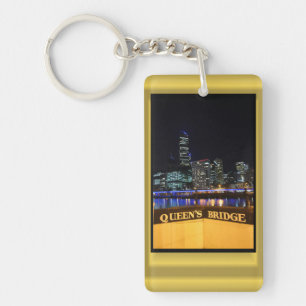 Melbourne Australia CBD Night Lights Keychain