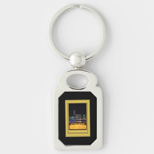 Melbourne Australia CBD Night Lights Keychain (Front)