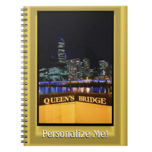 Melbourne Australia CBD Night Lights Notebook