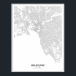 Melbourne, Australia Minimalist Map Poster<br><div class="desc">Minimalist Map of Melbourne, Australia.</div>