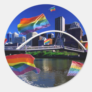 Melbourne, Australia Pride Classic Round Sticker