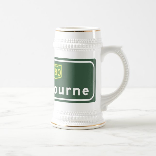 Melbourne, Australia Road Sign Beer Stein (Right)