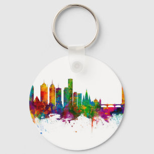 Melbourne Australia Skyline Keychain