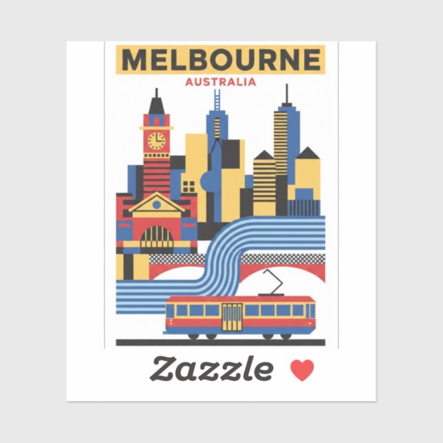 Melbourne Australia Skyline Travel (Sheet)