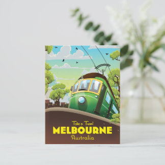 Melbourne Australia Tram  Invitation Postcard