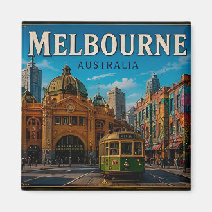 🧲 Melbourne Australia Travel Memory For Visitors  Magnet