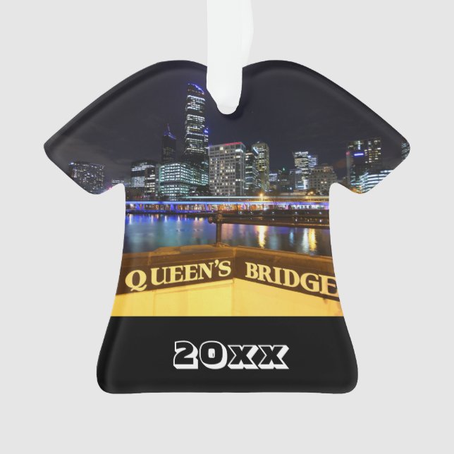 Melbourne Australie Lumières CBD au-dessus du pont (devant)