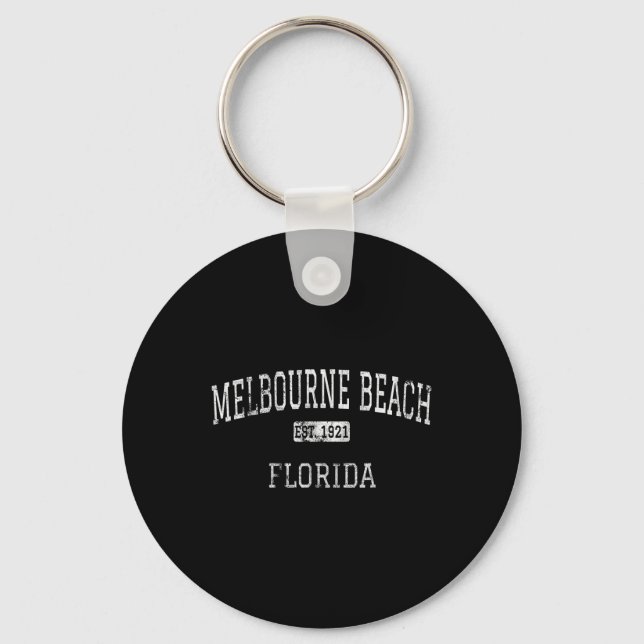 Melbourne Beach Florida Fl Vintage  Keychain (Front)