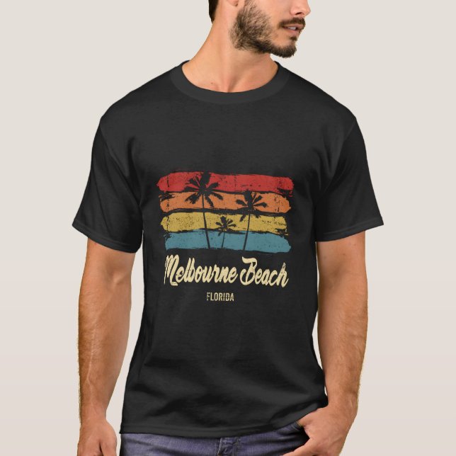Melbourne Beach Florida Palm Trees Fl T-Shirt (Front)
