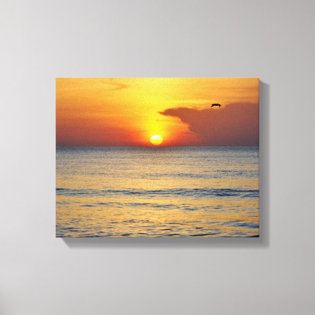 Melbourne Beach Sunrise Wrapped Canvas (Front)