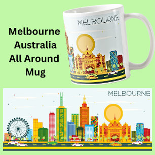 MELBOURNE City Illustration Coffee Mug