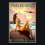 Melbourne Florida Eastern Air Lines Travel Poster<br><div class="desc">Melbourne Florida Eastern Air Lines Travel Poster Natalie Wood Earl Moran Brevard County Pin Up Art Print 355

vintage art print,  retro gig poster,  gothic horror art,  alternative wall decor,  surrealist poster,  rock concert print,  sci fi alien art,  macabre illustration,  dark aesthetic,  pop culture poster</div>