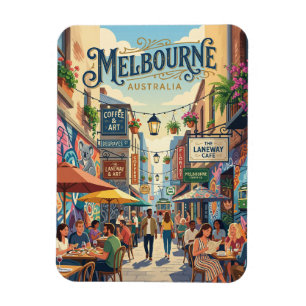 Melbourne Lanes Australia Magnet