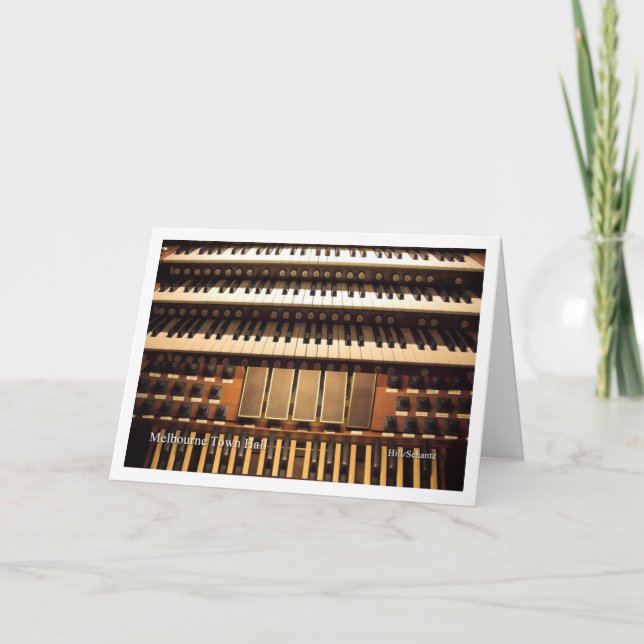 Melbourne organ console greeting card (Front)