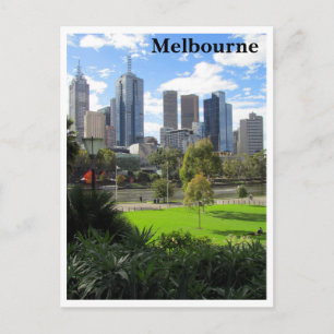 melbourne park skyline postcard