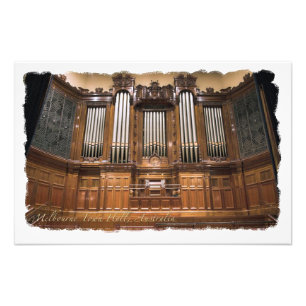 Melbourne Town Hall organ photo enlargement Print