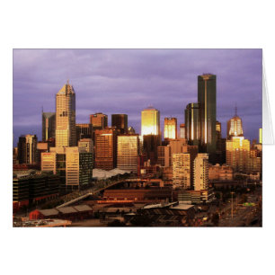 Melbourne Victoria Australia city skyline cards