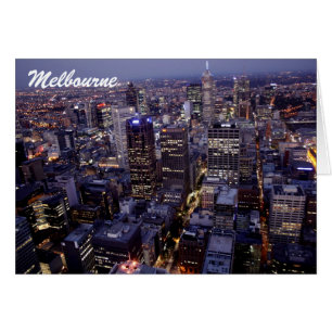 Melbourne Victoria Australia skyline building card