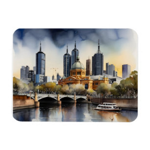 Melbourne watercolor art magnet