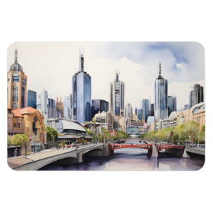 Melbourne watercolor art magnet
