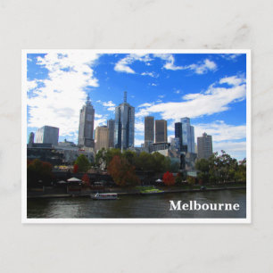 melbourne yarra skyline postcard