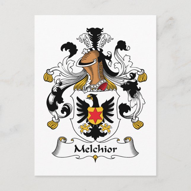 Melchior Family Crest Postcard (Front)