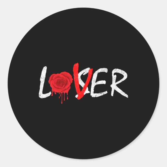 Melding Rose A Lover Not A Loser  Classic Round Sticker (Front)
