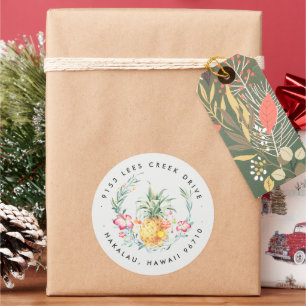 Mele Kalikimaka Autocollant de Noël Ananas