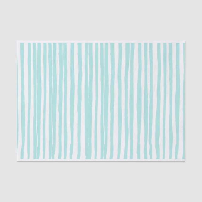 Mele Kalikimaka Chic Teal Stripe Tissue Paper (Front)