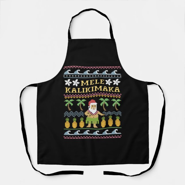Mele Kalikimaka Christmas Apron (Front)