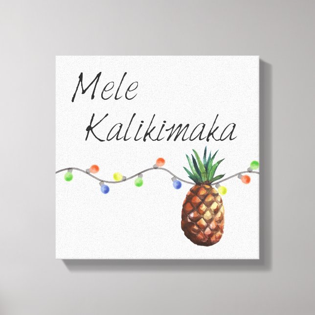 Mele Kalikimaka - Christmas Canvas Print (Front)