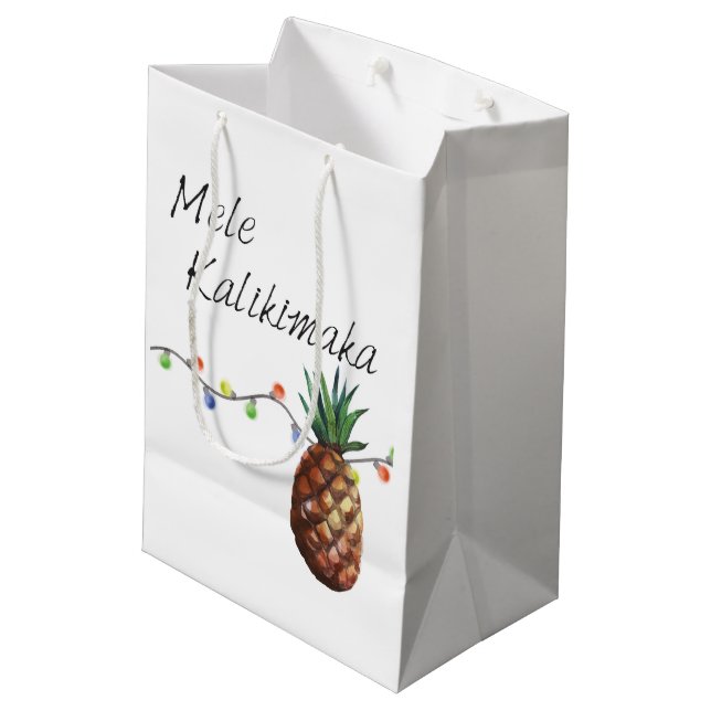 Mele Kalikimaka - Christmas Gift Bag (Back Angled)