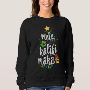 Mele Kalikimaka Christmas Hawaiian Apparel Santa W Sweatshirt