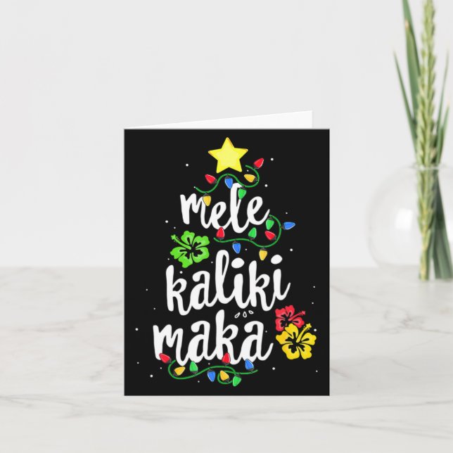 Mele Kalikimaka Christmas Hawaiian  Card (Front)