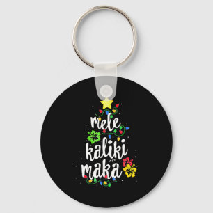 Mele Kalikimaka Christmas Hawaiian  Keychain