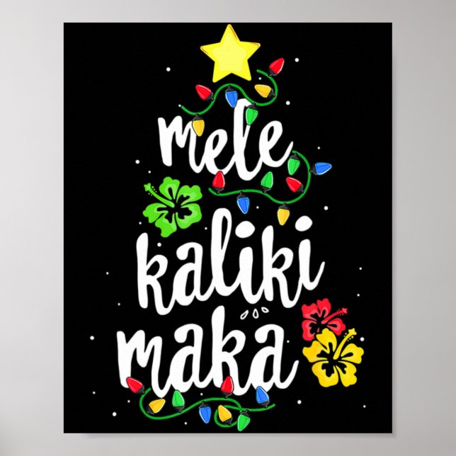 Mele Kalikimaka Christmas Hawaiian  Poster (Front)