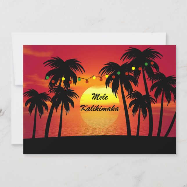 Mele Kalikimaka Christmas Holiday Card (Front)