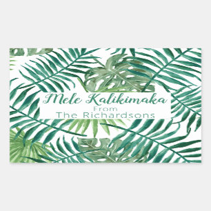Mele Kalikimaka Christmas Holiday Typography Sticker