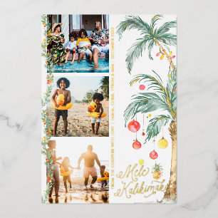 Mele Kalikimaka   Christmas Photo Collage Card