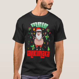 Mele Kalikimaka Christmas Santa Shaka Hawaii 6 T-Shirt