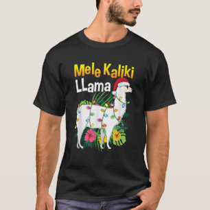 Mele Kalikimaka Christmas Shirt Hawaiian Llama X M
