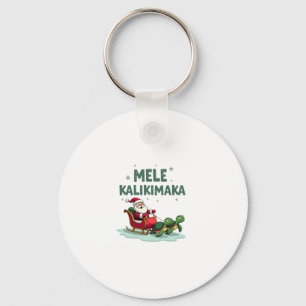 Mele Kalikimaka Christmas Shirt � Santa Sleigh Sea Keychain