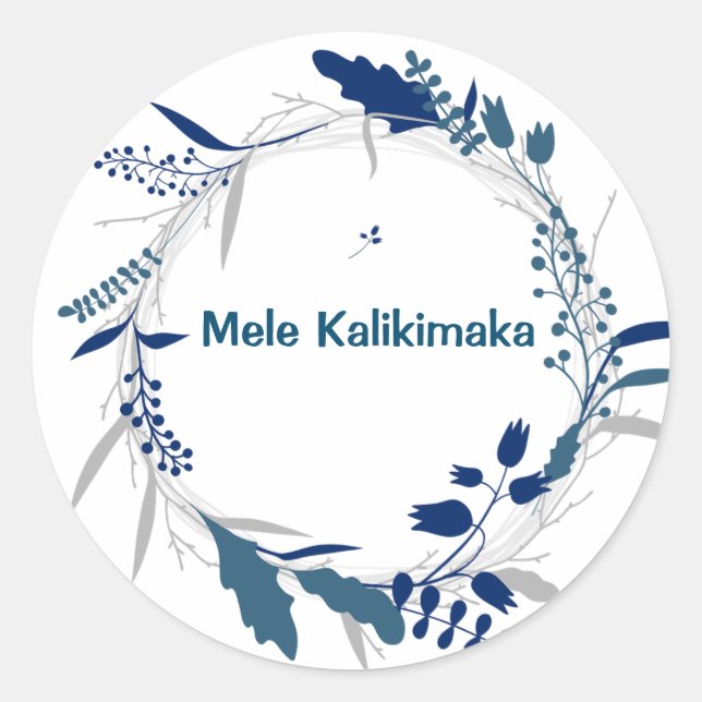 Mele Kalikimaka Classic Round Sticker (Front)