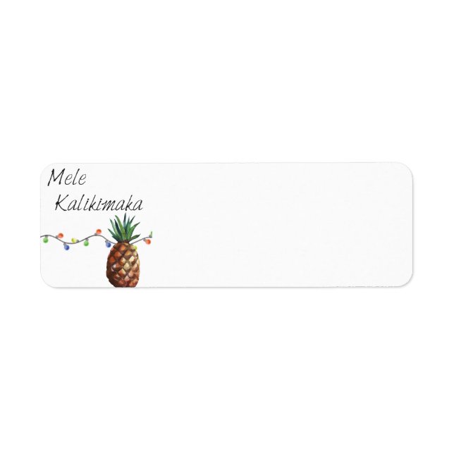 Mele Kalikimaka - Étiquettes de Noël (Devant)