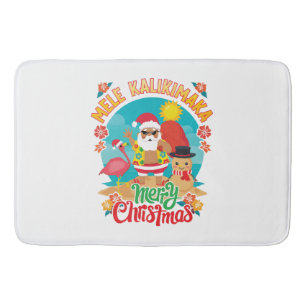 Mele Kalikimaka for a Bright Hawaiian Christmas Bath Mat