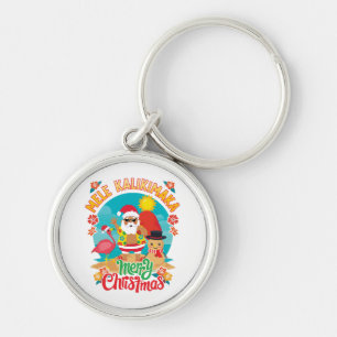 Mele Kalikimaka for a Bright Hawaiian Christmas Keychain