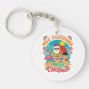 Mele Kalikimaka for a Bright Hawaiian Christmas Keychain